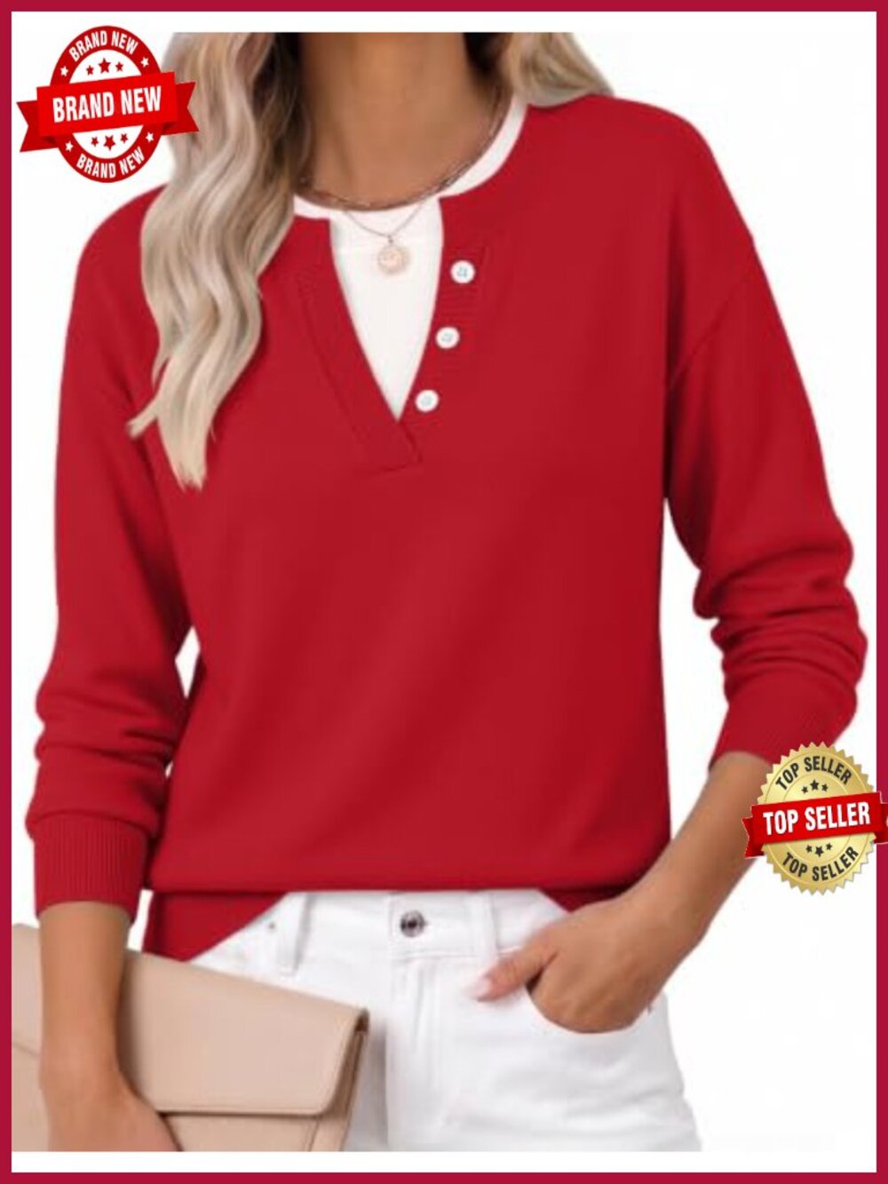 Zeagoo Women's Long Sleeve Crew Neck Pullover Sweater Casual Knit Top